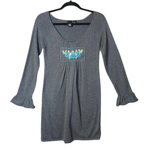 Nick & Mo Floral Embroidered Ruffle Sleeve Mini Dress